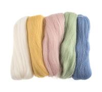 Trimits Natural Felting Roving Wool, Assorted Pastel, 50 g, Pastels