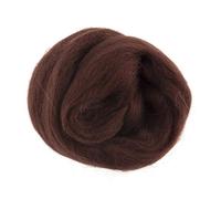 Trimits Natural Felting Roving Wool, Chocolate Brown, 10 g