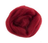 Trimits Natural Felting Roving Wool, Dark Red, 10 g