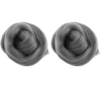 Trimits Natural Felting Roving Wool, Light Grey, 10 g (Pack of 2)