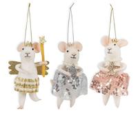 Trimits Needle Felting Mice Kit - Christmas Tree Decorations for Kids & Adults, Complete Craft Kit with Instructions, Wool Felt Set for Beginners, Homemade Gifts & DIY Baubles Embellishments