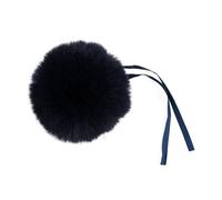 Trimits Pompom Faux Fur Size 11 cm - 15 Colours to Choose From (Navy Blue)
