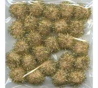 Trimits PP65 | Gold Metallic Pom Poms | Toy Making | 25mm | 100 pack