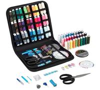 Trimits Premium Sewing Kit Case for Adults, Beginners, DIY, Home, Travel, Emergency, Repair & Clothing Fixes with Thread Needles Scissors Tape Buttons & More, Blue, 22.5 x 20 x 3.5cm