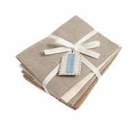 Trimits Printed Cotton Linen Craft Fabric Fat Quarter Bundle, Natural, 54 x 45cm (4 Pieces),LA121