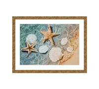 Trimits Printed Cross Stitch Kits - Printed Embroidery Needlecraft for Adults Beginners Kids, Christmas, Gifts, Wall Art (Frame Not Included), 11 Count Aida, Crystal Shore