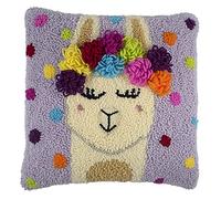 Trimits Punch Needle Cushion Kit, 36 x 36cm (14 x 14in), Festival Llama