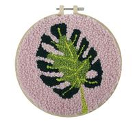 Punch Needle Hoop Kit Cheese Plant