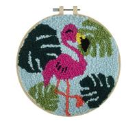 Punch Needle Hoop Kit Flamingo