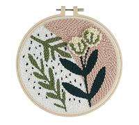 Trimits Punch Needle Hoop Kit, 20.3cm (8in), Foliage Floral