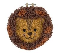 Punch Needle Kit Yarn and Hoop Lion