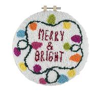 Trimits Punch Needle Hoop Kit, 20.3cm (8in), Merry & Bright