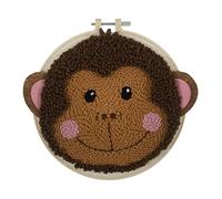 Punch Needle Hoop Kit Monkey