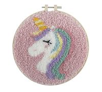 Punch Needle Kit Yarn and Hoop Unicorn