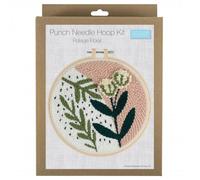 Trimits Punch Needle Kit Yarn and Hoop Foliage Floral