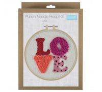 Trimits Punch Needle Kit Yarn and Hoop Love