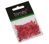 Trimits Red Star Craft Buttons: 5g, 6mm, Plastic, 1 Pack
