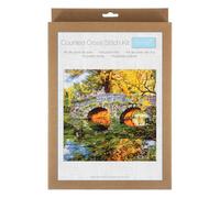 Trimits Reflection Counted Cross Stitch Kit with Aida Fabric & Threads | Includes 14 count white Aida, pre-sorted threads, needle, colour chart and illustrated instructions.