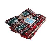 Trimits Tartan Craft Fabric Fat Quarter Bundle, Printed Red, 54 x 45cm