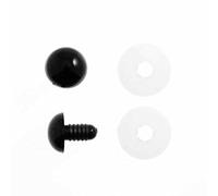 Trimits Toy/Craft Safety Solid Black Eyes: 9mm - 8 Per Pack