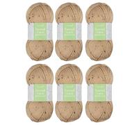 Trimits Tweed Double Knit Acrylic Yarn Wool for Knitting and Crochet - 6 x 100g (280 metres) - Soft Touch Easy Care Machine Washable DK Yarn, Oeko-TEX Certified Acrylic Viscose Blend, Beige