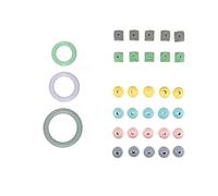 Trimits Wooden Cross Stitch Kits - Handmade Christmas Tree Decorations, Pre-Cut Shapes Embroidery Thread Sets, Festive Crafting Gift - Bell & Star