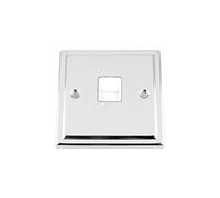 TRIMLINE Polished Chrome BT/Telephone Socket Slave/Extension White Insert