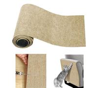 Trimmable Cat Scratch Mat, Anti-Scratch Furniture Protector, Self-Adhesive Cat Scratching Pad, Wall, Corner, Sofa Protection, Carpet Protector for Cats, 40x200cm (Khaki)