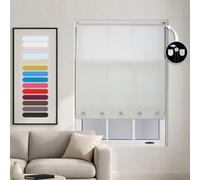 Trimmable Daylight Roller Blind With Square Eyelets And Metal Fittings By Furnished - Cream (W)150Cm X (L)165Cm