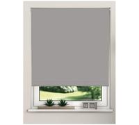 Trimmable Thermal Blackout Roller Blinds 165Cm Drop X Width 75Cm Light Grey