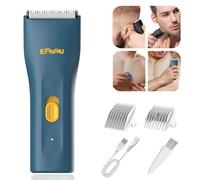 Trimmer for Men,Mini Portable Ball Trimmer USB Rechargeable Waterproof Pubic Groin Hair Trimmers,Electric Shaver for Private Parts with Safety Guardrail,Blue