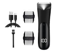 Trimmer for Men - Precision Beard Shaper | Digital Display Mens Intimate Hair Trimmer with LED Lighting for Body, Face, Arm, Head, Nose, Leg, Ear