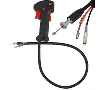 Trimmer Handle Switch - 19mm Black Plastic Brush Cutter Handle Switch Accessories Tools with Throttle Trigger Cable, Length 80 cm Compatible With GAZELA, OLEMAK, for MARCHPOWER And More
