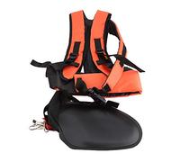 Trimmer Harness Strap, Double Shoulder Strap, Adjustable, for Heavy Trimmers and Brush Cutter, for Men and Women, of Hard Nylon, for Brush Cutter Garden Lawn, Orange