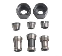 Trimmer Machine Collet Chuck Set, 8pcs Adapters Made from Carbon Steel (8PCS)