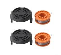 Trimmer Spool Replacement for McGregor MCT1825 MCT2X1825, Lawn Mower Strimmer Spool & Line & Cap Cover Set, Grass Cutter Spool Cover Kit(2 x Spool + 2 x Cover)