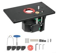Trimming Machine Router Lift with Fixed Base, Inverted Lifting Table for 65mm Woodworking Tools, Aluminum Alloy Construction with 0-57mm Height