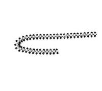 Trimming Shop 1 Metre Two Sided Black Beads With Clear Diamante Rhinestone Lace Chain Cut Crystal Wedding Gems