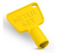Trimming Shop 1 x Triangle Utility Gas Meter Box Keys UK, Gas & Electric Meter Key with Triangular Socket, Yellow Durable Plastic Cupboard Meter Key for Reading Commercial Bin Lock Access