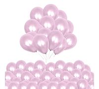 Trimming Shop 10 Inch Baby Pink Balloons 50 Pcs Helium Grade Latex Balloon for Birthday, Weddings, Baby Shower, Anniversary, Engagement, Gender Reveal, Christening Parties & Events Decoration