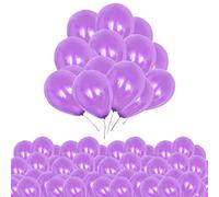 Trimming Shop 10 Inch Light Purple Balloons 25 Pcs Helium Grade Latex Balloon for Birthday, Weddings, Baby Shower, Anniversary, Engagement, Gender Reveal, Christening Parties & Events Decoration