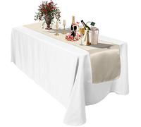 Trimming Shop 10 Pack Satin Table Runner Ivory, 11 x 108 Inch Satin Silk Table Runners for Chair Sashes Swags Wedding Reception Christmas Birthday Party Table Decoration