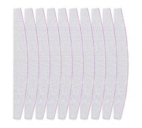 Trimming Shop 10 Pcs Professional Nail Files Set Double Sided Half Moon Emery Boards for Nail Buffer, 100/180 Grit Washable Nail Styling Tool for Grooming, Reusable Manicure Tool for Home & Salon Use