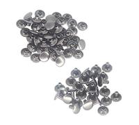 Trimming Shop 100 Set Leather Rivets, Double Cap Tubular Rivets Durable Metal Studs for DIY Leathercrafts, Handbag, Belts, Purses, Bags, Shoes, Repair Clothing, Gunmetal Black, 9mm