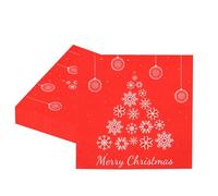 Trimming Shop 100pcs Red Christmas Paper Napkins - 2 Ply, 33cm Snowflake Printed Disposable Napkins for Xmas Dinner, Holiday Parties, Cocktail Tables & Festive Table Decorations - Home Care & Cleaning