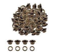 Trimming Shop 10mm Bronze Long Barrell Eyelets with Washers Durable Grommets for Leather Crafts, DIY Arts & Craft Projects, Sewing - Ideal for Bags, Clothing & Scrapbooking (Pack of 100)