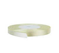 Trimming Shop 10mm Double Sided Satin Ribbon 25 Metres Roll - 100% Polyester Craft Ribbon for Gift Wrapping, Bow Making, Sewing, Wedding Decoration, Hair Accessories & DIY Crafts, Ivory
