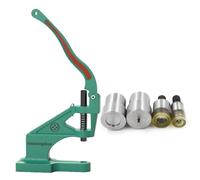 Trimming Shop 10mm Press Studs Fixing Dies Set with Universal The Green Machine Hand Press, 4 Part Snap Fasteners Installation Tool for DIY Leathercraft, Jackets, Handbag