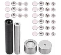 Trimming Shop 10mm S Spring Press Studs - Alloy Cap, Silver, 20pcs