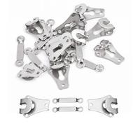 Trimming Shop 10pcs Silver Trouser Hook and Bar, 9mm